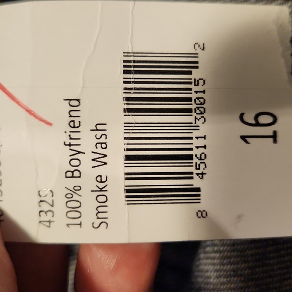 CAbi Gray Black Denim Jeans Nwt  Women's Jeans Size 16 Boyfriend Smokewash - Picture 13 of 13